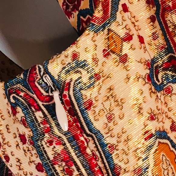 Marc Jacobs Dress Red Gold Fit flare HOLIDAY 2 - Picture 7 of 8